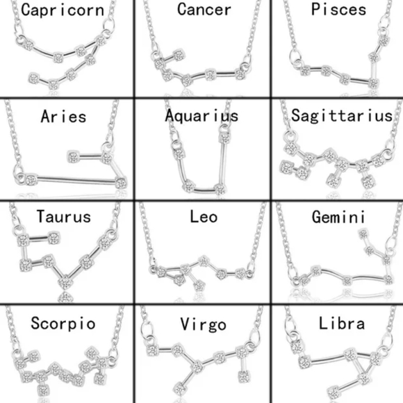 🎁🎅LIBRA GOLD CRYSTAL CONSTELLATION NECKLACE  💝 - Picture 6 of 8